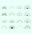retro sun burst shapes vintage logo vector image