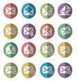 set of mail icons vector image vector image