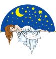 sleeping lady vector image