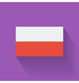 flat flag of poland vector image vector image