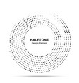 halftone circle dotted frame round border vector image