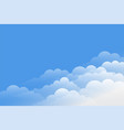 gorgeous clouds background with blue sky design vector image