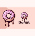 testy donuts cartoon logo design vector image vector image