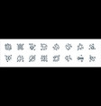 arrows line icons linear set quality line set vector image