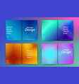 set of abstract brochure design vector image vector image