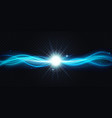 abstract shiny azure blue color waves shapes vector image vector image