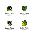 casino logos set vector image