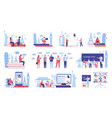language course icon set vector image vector image