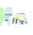 dentist website landing page design vector image