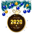 merry christmas and happy new year 2020 vector image vector image