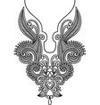 neckline embroidery fashion vector image