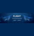 paper airplane polygonal symbol for promotion vector image vector image