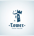tower as a letter t abstract sign emblem vector image