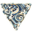 traditional oriental sea waves in form vector image vector image