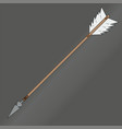 wooden arrow hunting bow flat vector image vector image