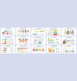 bundle travel vacation infographics presentation vector image