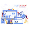 development of mobile websites vector image