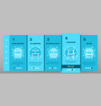 kiosk market stalls types linear vector image