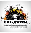 spooky halloween composition vector image vector image