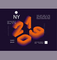 2019 colored banner with numbers vector image