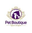 pet boutique logo template vector image