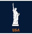 statue of liberty travel landmark icon vector image