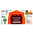 children puppet theater infographics vector image