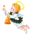cartoon cute christmas angel vector image