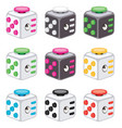 colorful icons fidget cubes vector image vector image