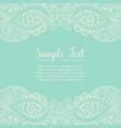 cute card design template with doodle lace pattern vector image