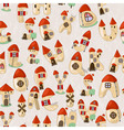 seamless cartoon latin alphabet consists of houses vector image