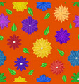 seamless pattern of paper flowers vector image