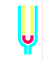 alphabet in disco style vector image