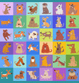 background or pattern design with happy dog vector image