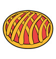 cherry pie icon cartoon vector image