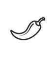 chilli line icon vector image vector image