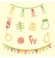 christmas icons vector image vector image
