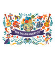 dia de los muertos day dead mexican vector image vector image