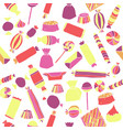 hand drawn candy seamless pattern vector image