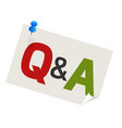 question answer pushpin vector image