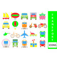 transport icons vector image