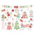 christmas characters vector image