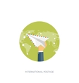 global communication social vector image