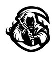 reaper mascot logo silhouette version grim vector image vector image