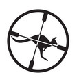 sniper rifle scope crosshair targeting kangaroo vector image
