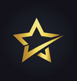 star check shape gold logo vector image vector image