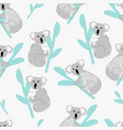 childish koala animal seamless pattern vector image