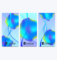 modern set of flyers abstract fluid 3d vector image