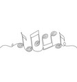single one line drawing music note musical symbol vector image vector image