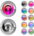 call center multicolor round button vector image